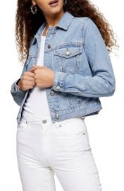 Topshop Tilda Crop Denim Jacket   Nordstrom at Nordstrom